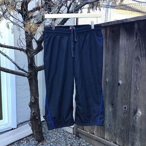 Nike Dri Fit Vintage Jogger Pants Navy Blue Athletic Training Youth Size Xs